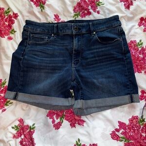 White House Black Market Blue Jean Shorts with Classic Cuffed Hem